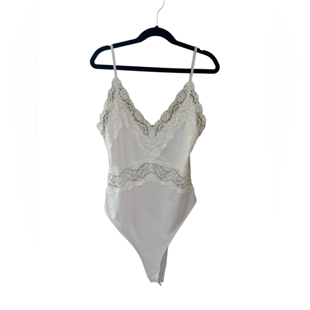 Zara White Lace Bodysuit